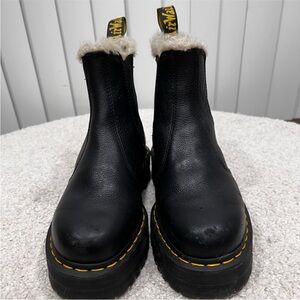 Doc Martens 2976 Faux Fur Lined Platform Chelsea Boots